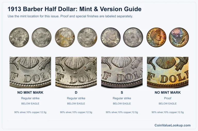 1913 Barber Half Dollar Coin Value: How Much Is It Worth?
