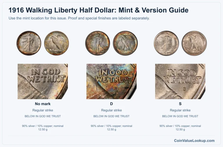 1916 Walking Liberty Half Dollar Coin Value: How Much Is It Worth?