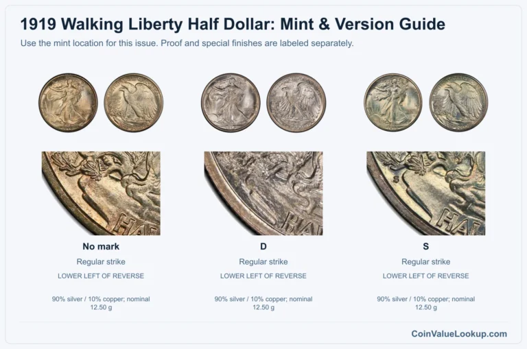 1919 Walking Liberty Half Dollar Coin Value: How Much Is It Worth?