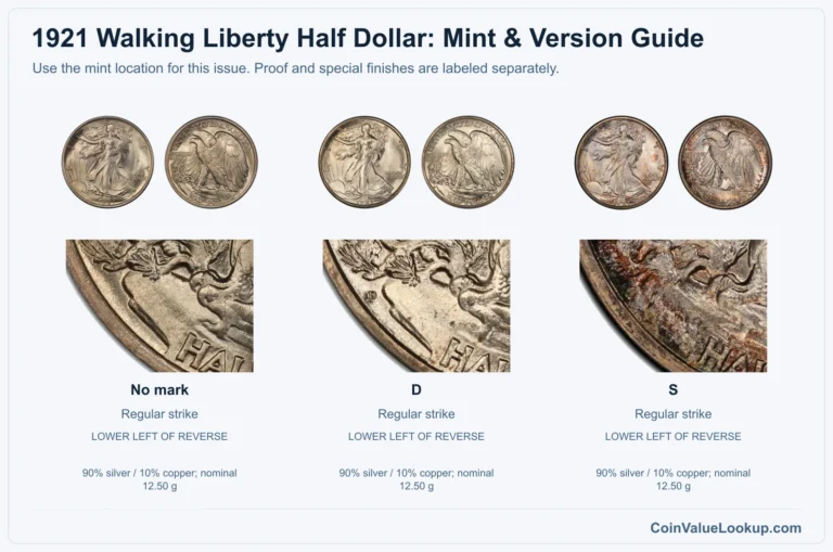 1921 Walking Liberty Half Dollar Coin Value: How Much Is It Worth?