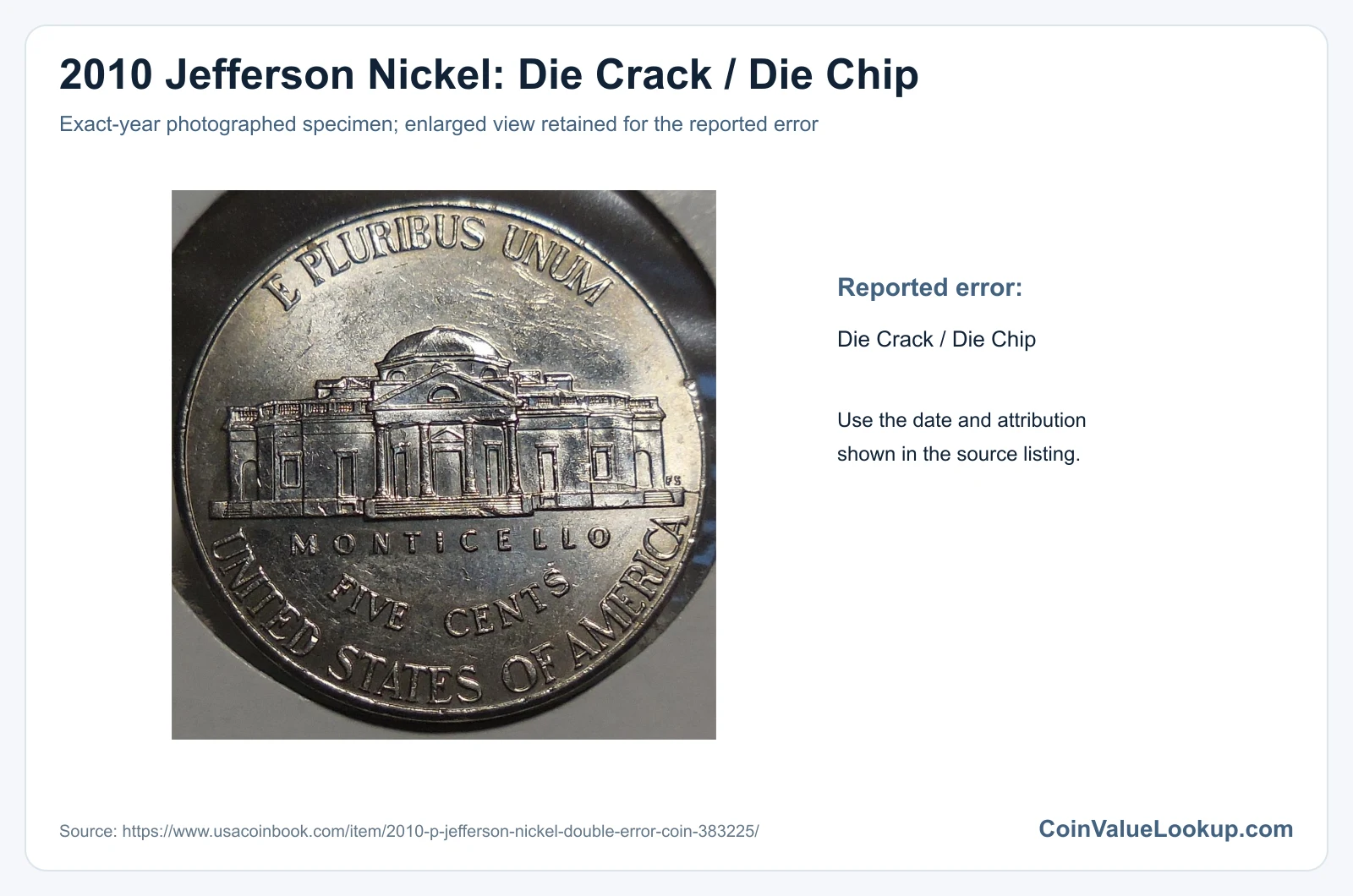 2010 Nickel Die Crack / Die Chip