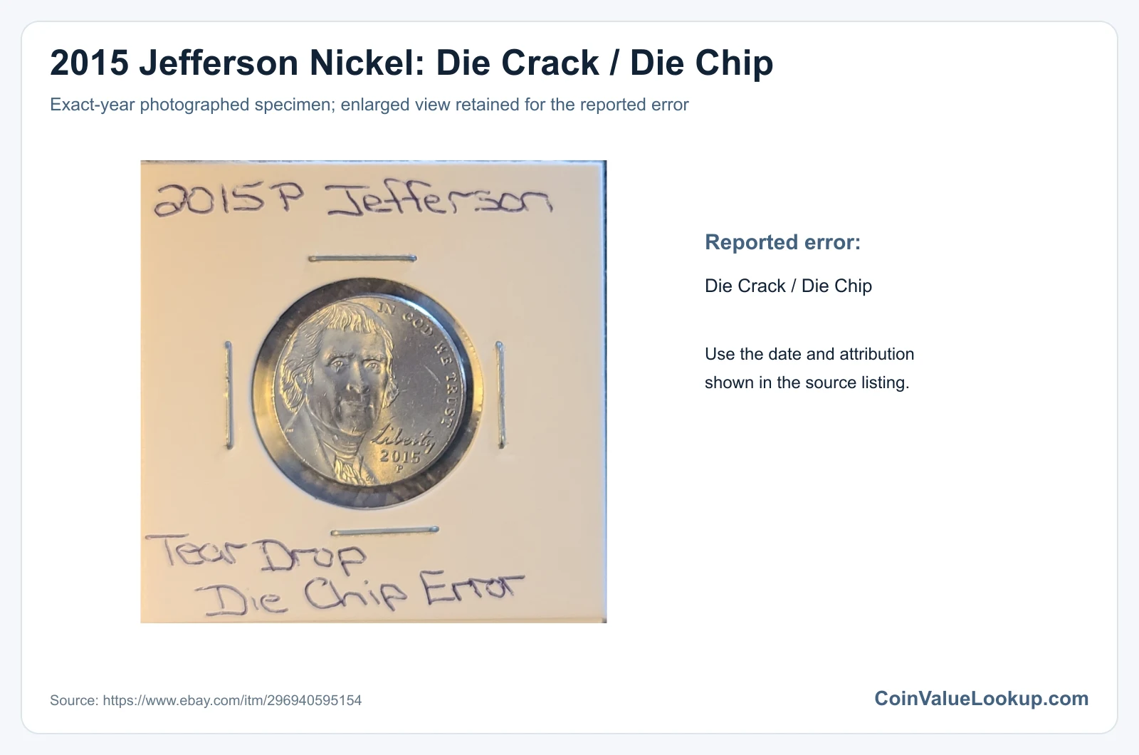 2015 Nickel Die Crack / Die Chip