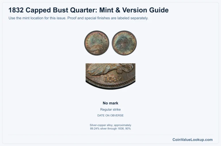 1832 Capped Bust Quarter Coin Value: How Much Is It Worth?