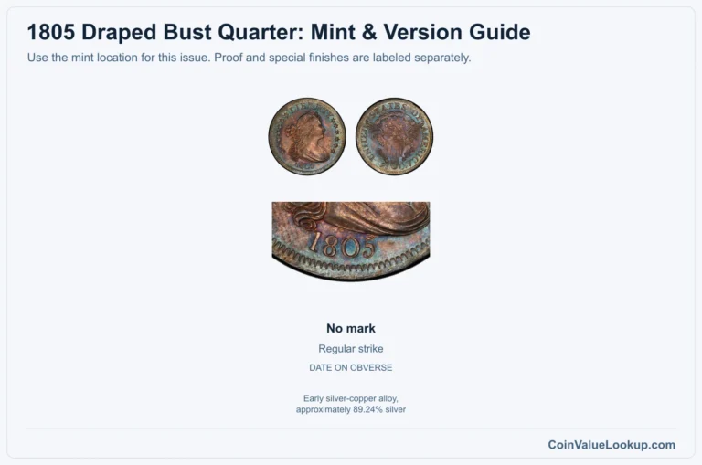 1805 Draped Bust Quarter Coin Value: How Much Is It Worth?