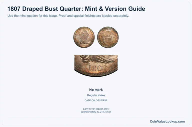 1807 Draped Bust Quarter Coin Value: How Much Is It Worth?