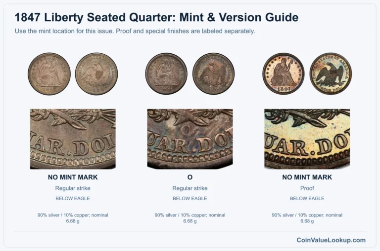 1847 Liberty Seated Quarter Coin Value: How Much Is It Worth?