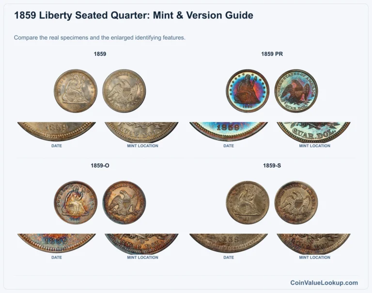 1859 Liberty Seated Quarter Coin Value: How Much Is It Worth?