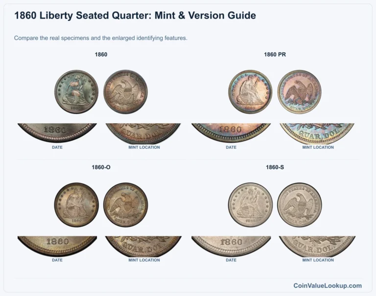 1860 Liberty Seated Quarter Coin Value: How Much Is It Worth?