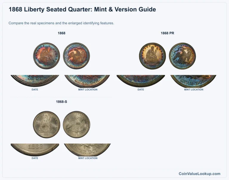 1868 Liberty Seated Quarter Coin Value: How Much Is It Worth?