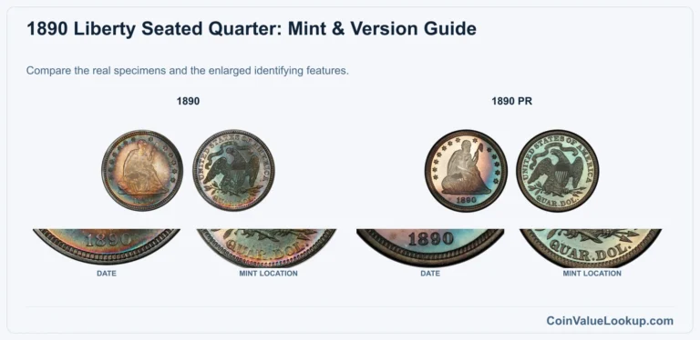 1890 Liberty Seated Quarter Coin Value: How Much Is It Worth?