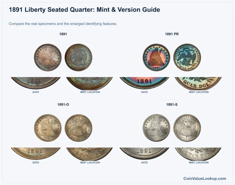 1891 Liberty Seated Quarter Coin Value: How Much Is It Worth?