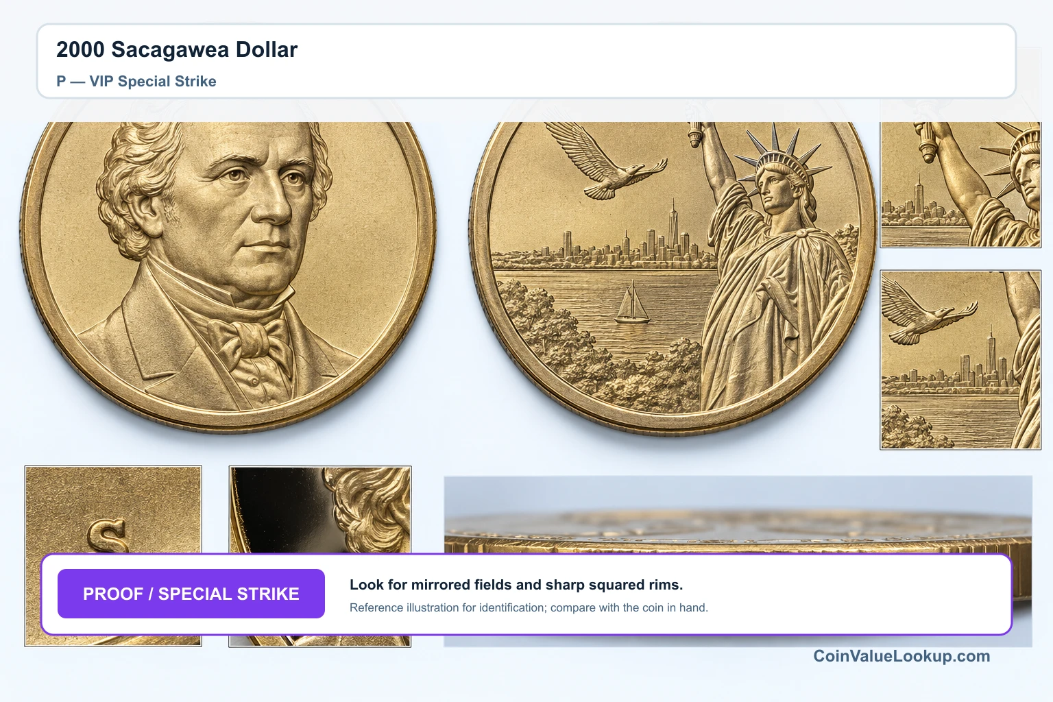 2000 Sacagawea Dollar — P — VIP Special Strike