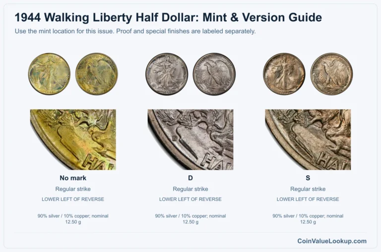 1944 Walking Liberty Half Dollar Coin Value: How Much Is It Worth?